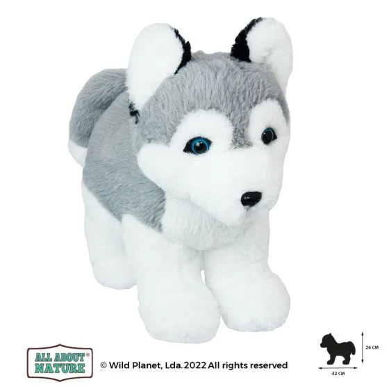All About Nature 26cm Husky Puppy Plush