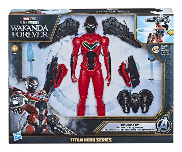 Marvel Black Panther Wakanda Forever Titan Hero Ironheart with Gear