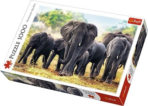 Elephants 1000 Piece Jigsaw Puzzle