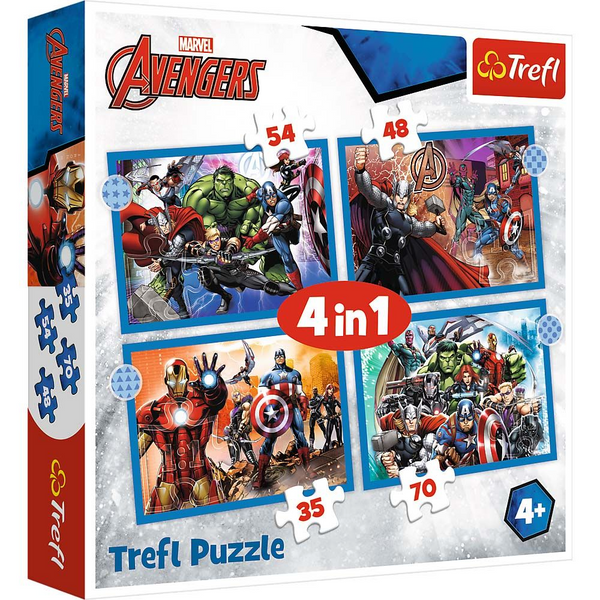 Brave Avengers 4 in 1 Jigsaw Puzzle